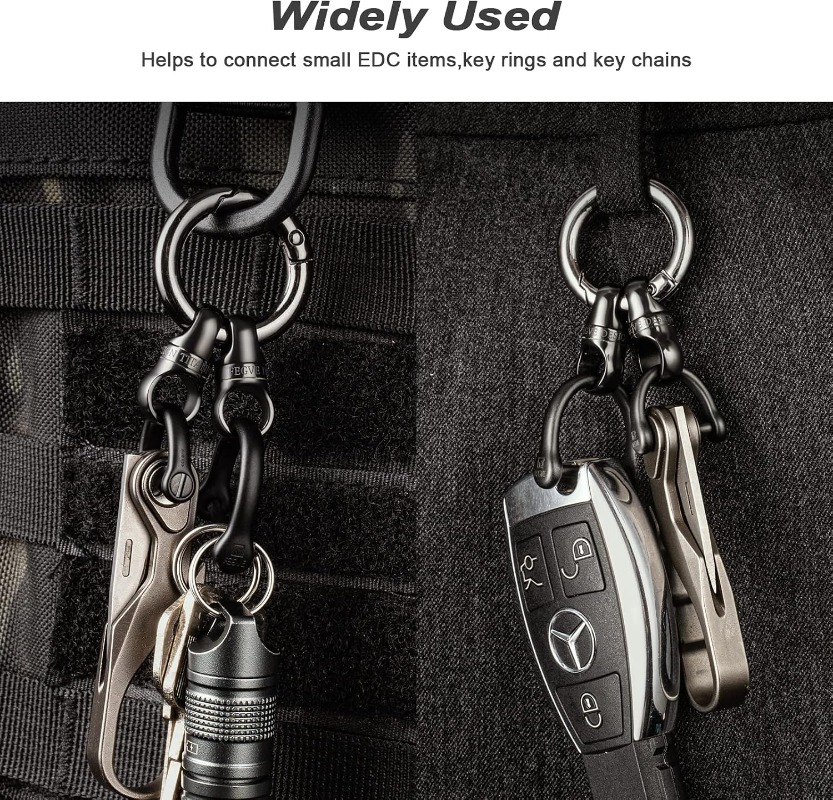 Titanium Key Ring With Round C - Edc Carry Clip recension och pris